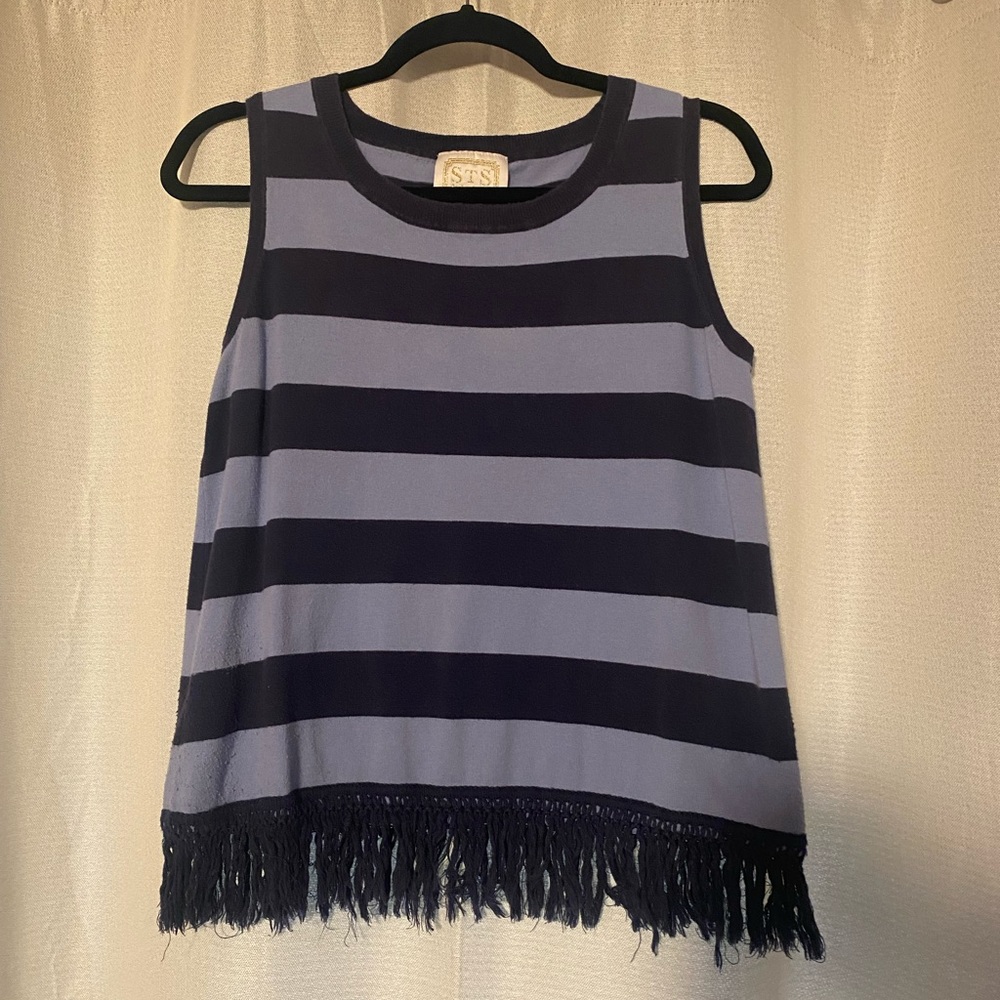 SAIL TO SABLE STRIPED FRINGE TOP